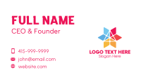 Triangle Flower Business Card Design