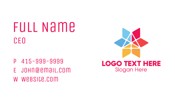 Triangle Flower Business Card Design Image Preview