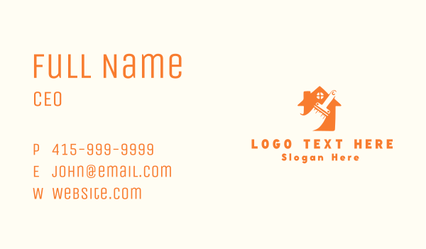 House Paint Brush Business Card Design Image Preview