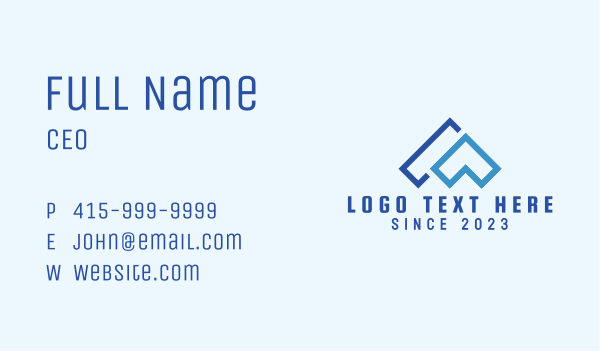 Blue Roofing Contractor Business Card Design Image Preview