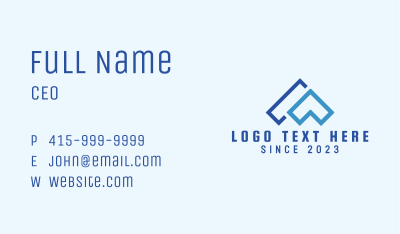 Blue Roofing Contractor Business Card Image Preview
