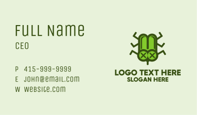 Green Dead Bug Business Card Image Preview
