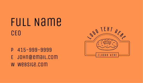 Donut Pastry Sweets Business Card Design Image Preview