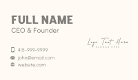 Feminine Brand Wordmark Business Card Image Preview