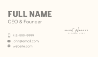 Feminine Brand Wordmark Business Card Image Preview