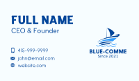Ocean Small Boat Business Card Image Preview