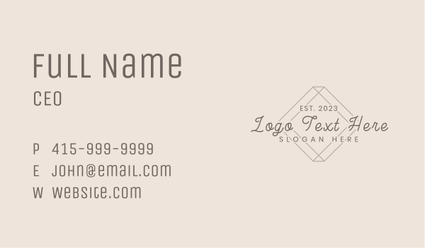 Elegant Cursive Business Business Card Design Image Preview