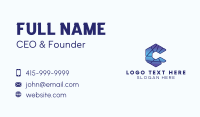 Tech Startup Letter C Business Card Design