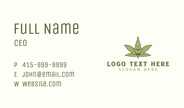 Marijuana Cannabis Weed Business Card Design Image Preview