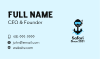 Scuba Diving Anchor  Business Card Image Preview