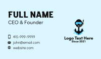 Scuba Diving Anchor  Business Card Image Preview