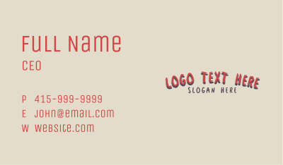 Handwritten Grunge Wordmark  Business Card Image Preview