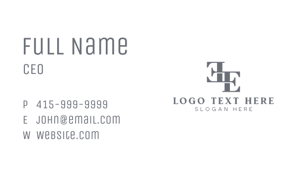 Professional Corporate Mirror Letter E Business Card Design Image Preview