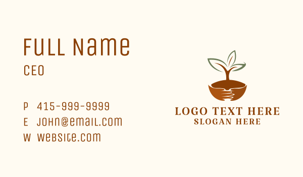 Soil Gardening Plant  Business Card Design Image Preview