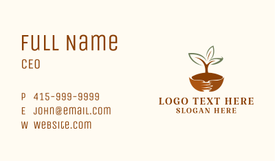 Soil Gardening Plant  Business Card Image Preview