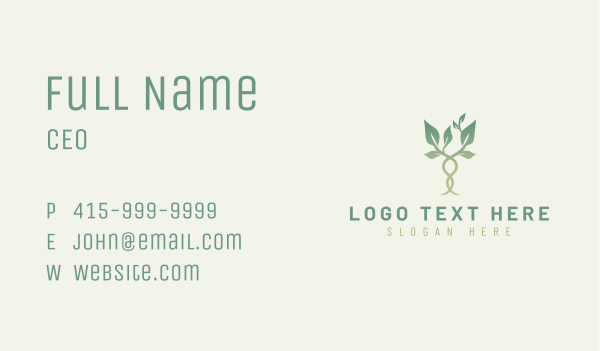 Natural Leaf Herb Business Card Design Image Preview