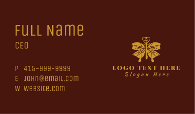 Gold Key Burtterfly Business Card Image Preview