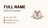 Bull Skull Horn Business Card Design