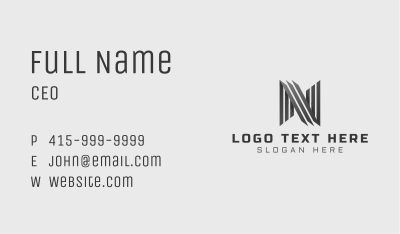 Creative Advertising Letter N Business Card Image Preview