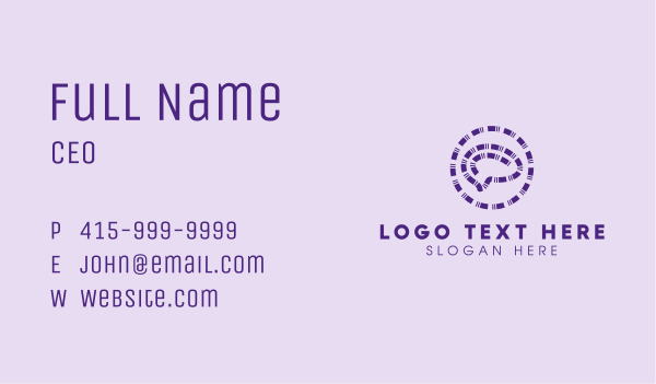 Purple Brain Emblem  Business Card Design Image Preview