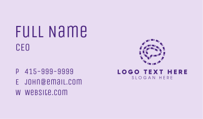 Purple Brain Emblem  Business Card Image Preview