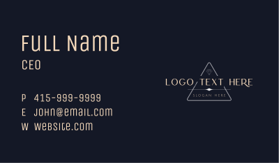 Diamond Triangle Jewelry Business Card Image Preview