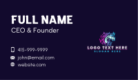 Unicorn Stallion Streamer Business Card Image Preview