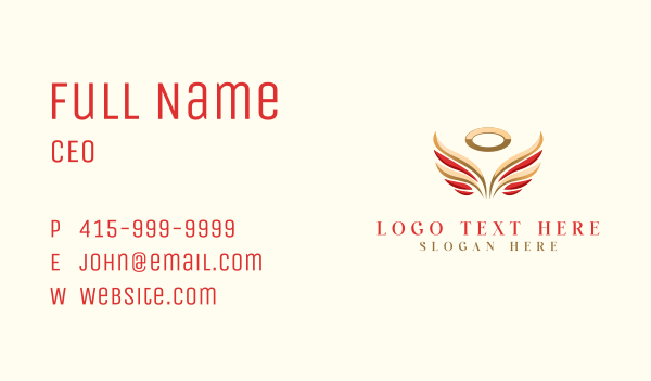 Angel Wing Halo  Business Card Design Image Preview