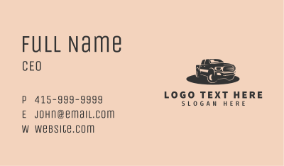 Pickup Truck Driver Business Card Image Preview