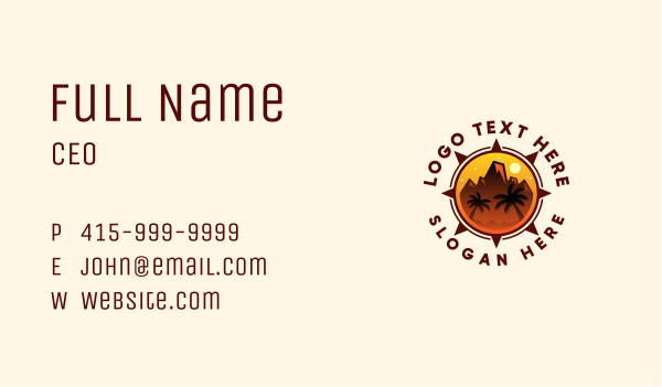 Mountain Peak Hiking Business Card Design Image Preview
