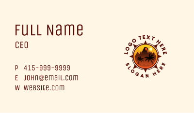 Mountain Peak Hiking Business Card Image Preview