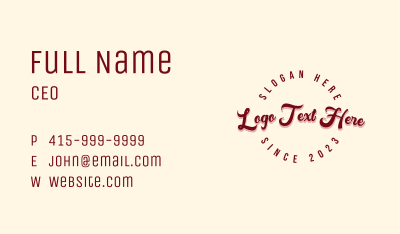 Classic Business Apparel Wordmark  Business Card Image Preview