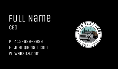 Forest Log Truck Business Card Image Preview