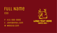 Golden Chinese Ox Business Card Image Preview