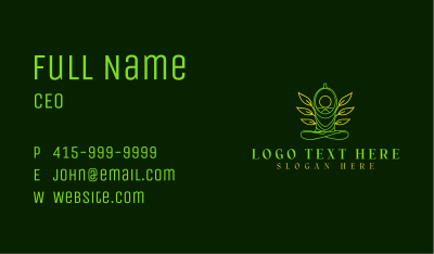 Yoga Leaf Wellness Business Card Image Preview