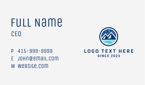 Night Mountain Adventure Business Card Design Image Preview