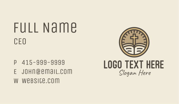Catholic Bible Meter Business Card Design Image Preview