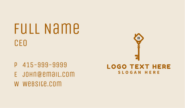 Key Real Estate Business Card Design Image Preview