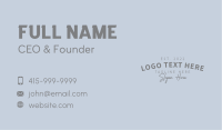 Classic Professional Generic Wordmark Business Card Image Preview