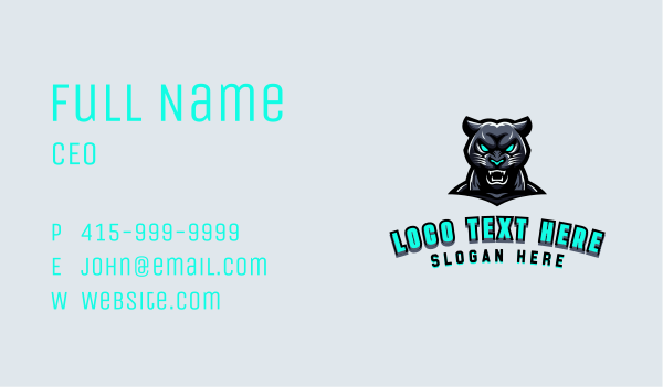 Wild Panther Gaming Business Card Design Image Preview