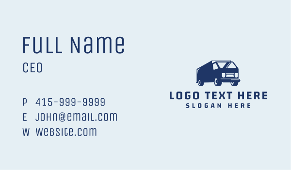Delivery Truck Cargo Business Card Design Image Preview