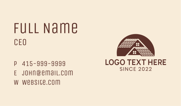 Roof House Construction Business Card Design Image Preview