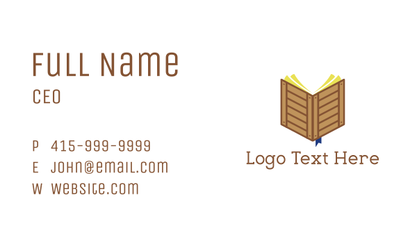  Crate Book Business Card Design Image Preview