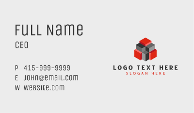 Abstract Corporate Cube Business Card Image Preview