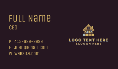 Wooden House Floor Business Card Image Preview