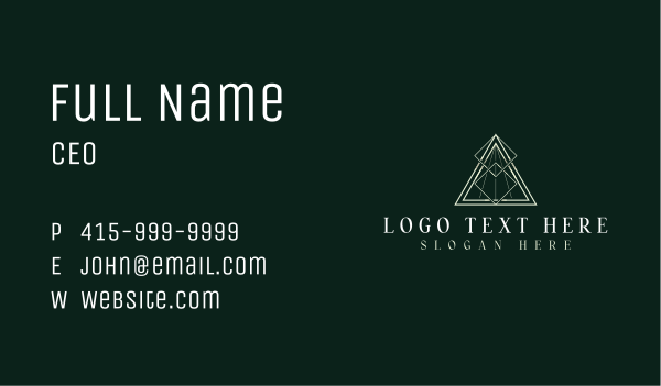 Pyramind Triangle Finance Business Card Design Image Preview