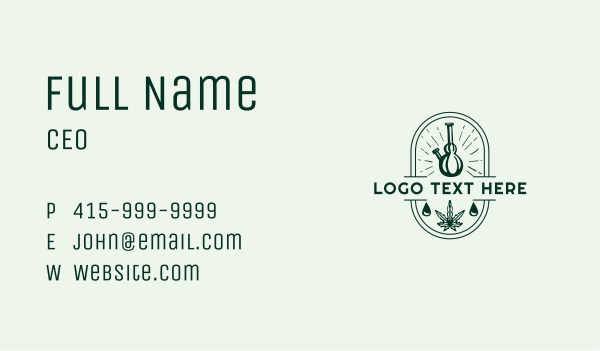 Cannabis Leaf Extract Business Card Design Image Preview