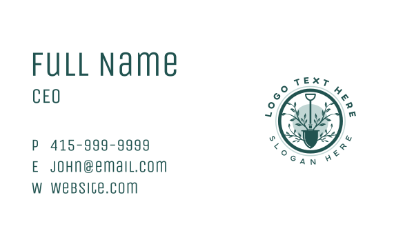 Garden Shovel Planting Business Card Design Image Preview