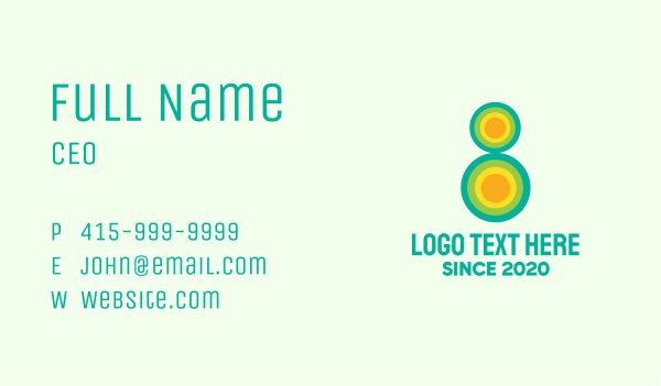 Eco Number 8 Business Card Design Image Preview