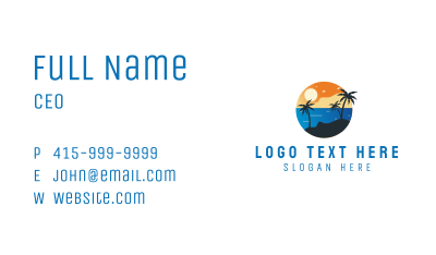 Tropical Beach Resort Island Business Card Image Preview